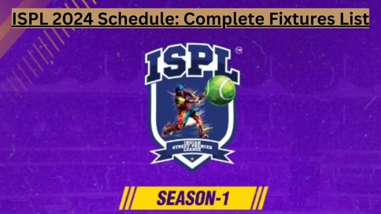 ISPL 2024 Schedule: Complete List of Fixtures, Date and Time, Venue