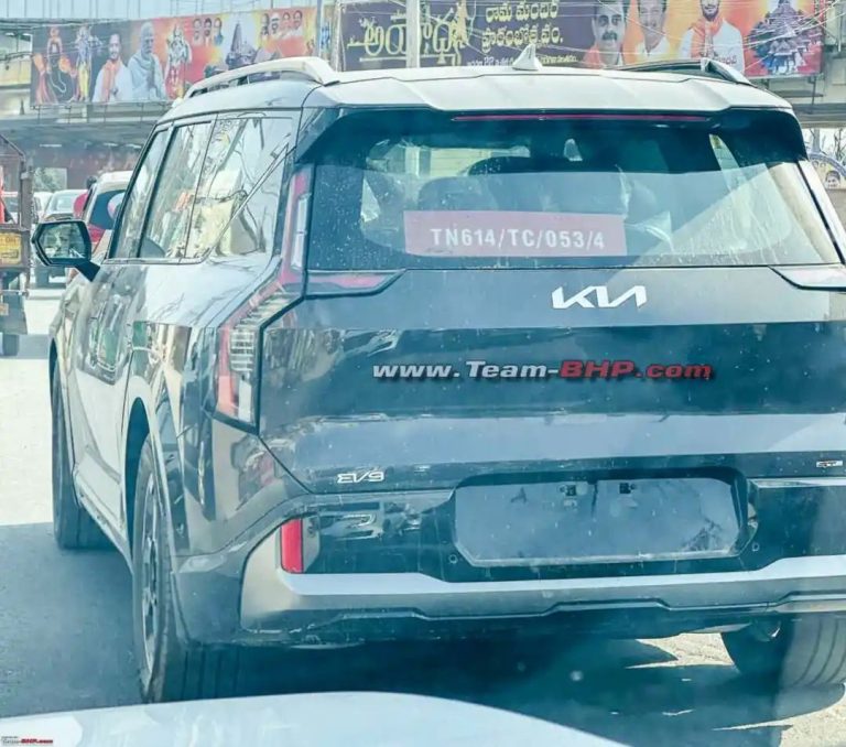 Kia EV9 Electric SUV Spotted Undisguised In India – Launch Soon