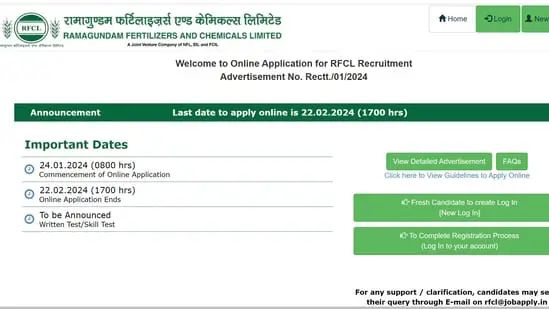 RFCL Recruitment 2024: Apply for 39 Non-Executives (ITI Holders) posts till Feb 22