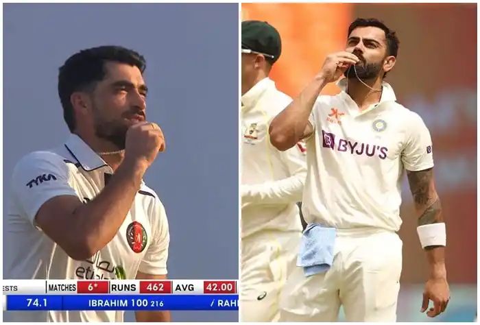 Ibrahim Zadran’s Virat Kohli-Style Celebration After Maiden Test Century Goes VIRAL | PIC