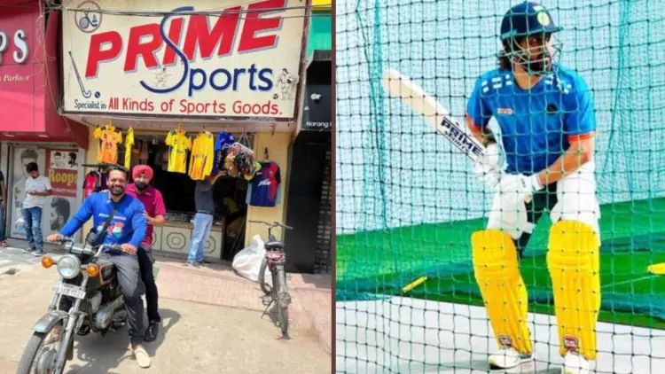 IPL 2024: MS Dhoni Promotes Childhood Friend’s Sports Shop On His Bat Sticker As He Returns To Nets For CSK