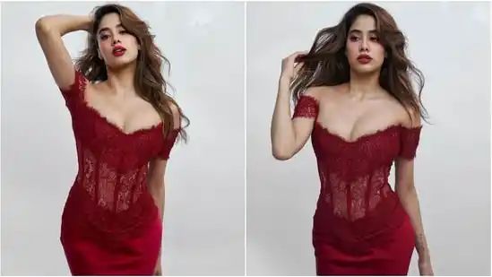 Janhvi Kapoor serves Valentine’s Day energy in a red corset maxi that will help you own the night. It costs…