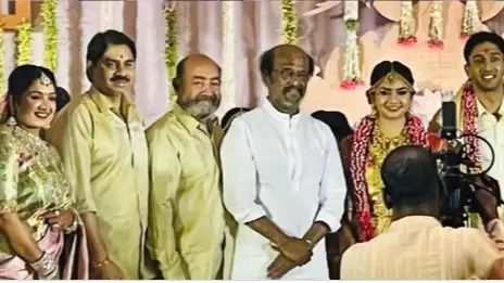 Rajinikanth Attends Vijayakumar’s Granddaughter Diya’s Wedding, Blesses Newly Married Couple