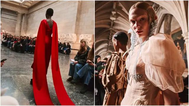 Furry trims and nosy neighbours: How London Fashion Week turned 40