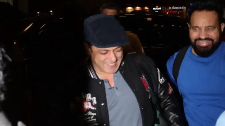 PICS: Salman Khan cannot stop smiling as he arrives at airport today; exudes charm in vintage look