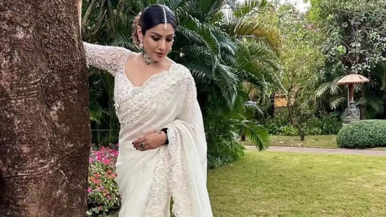 Raveena Tandon exudes elegance in white saree, see pics