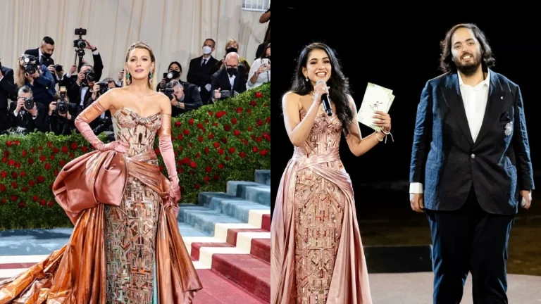 Bride-to-be Radhika Merchant Recreates Blake Lively’s Met Gala Look For Her Pre-Wedding Bash