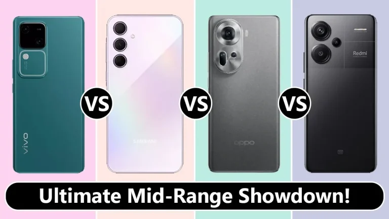 Vivo V30 vs Oppo Reno 11 vs Redmi Note 13 Pro Plus vs Galaxy A35: Ultimate Mid-Range Showdown!