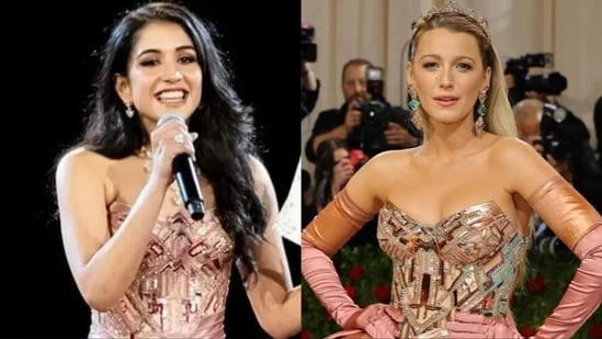 Radhika Merchant opts for Blake Lively’s 2022 Met Gala look for her cocktail night. Here’s what she wore