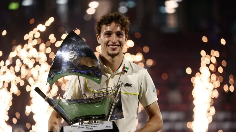 Fifth seed Ugo Humbert defeats Alexander Bublik in straight sets to win Dubai title