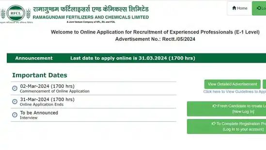 RFCL recruitment 2024: Apply for Engineer, MO and other posts till March 31