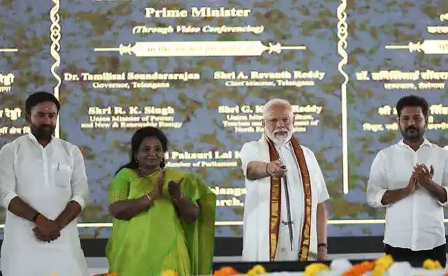 PM Modi launches multiple development projects worth 7,200 crore rupees in Telangana