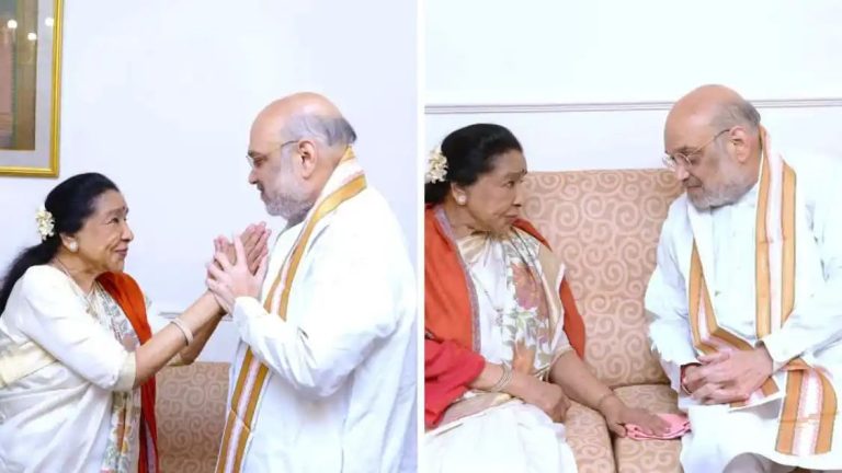 Asha Bhosle, 90, sings iconic song ‘Abhi Na Jao Chhod Ke’ during a meet with Amit Shah, watch