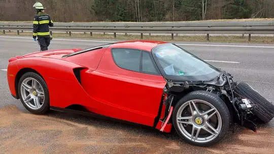 One Of The 399 Ferrari Enzos Crashes On Autobahn In Germany