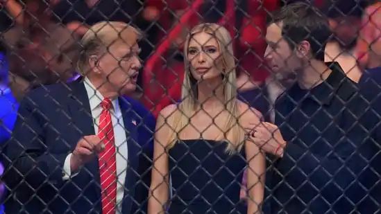 Trump attends UFC 299 with daughter Ivanka after blasting Biden over Laken Riley at Georgia rally