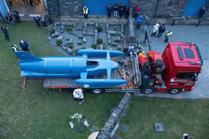 Donald Campbell’s record-breaking jet boat Bluebird to ‘run again’ after restoration