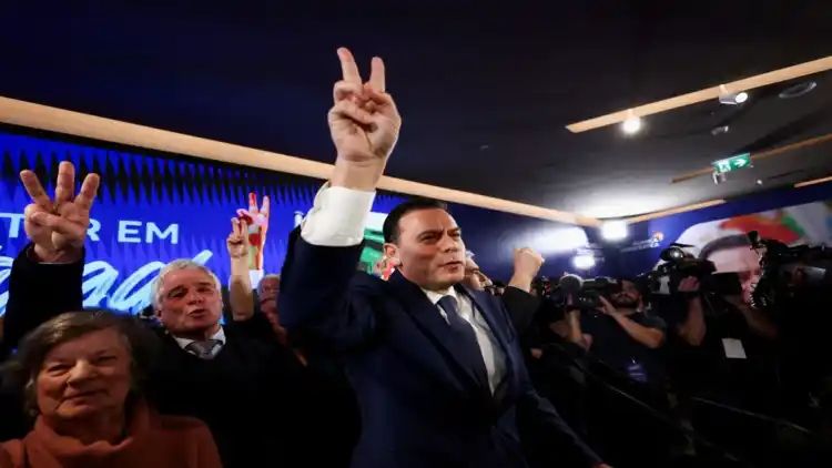 Leader of Portugal’s opposition centre-right claims victory in election