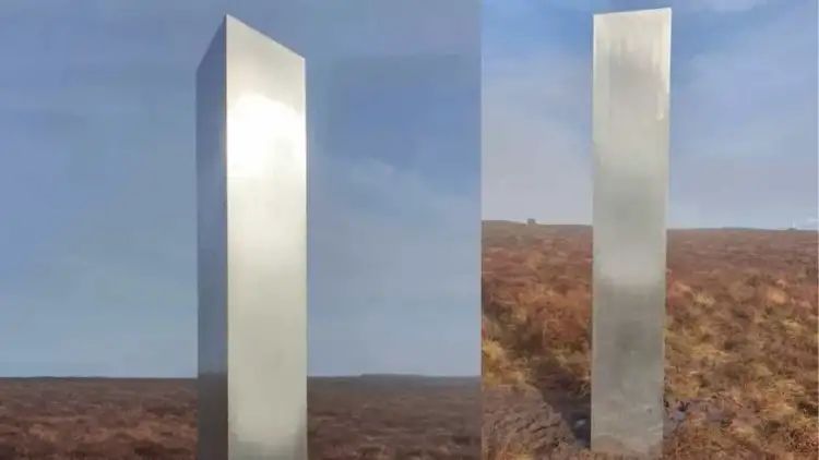 Alien art or earthly stunt? Mysterious Toblerone-shaped monolith appears in Wales, baffling locals