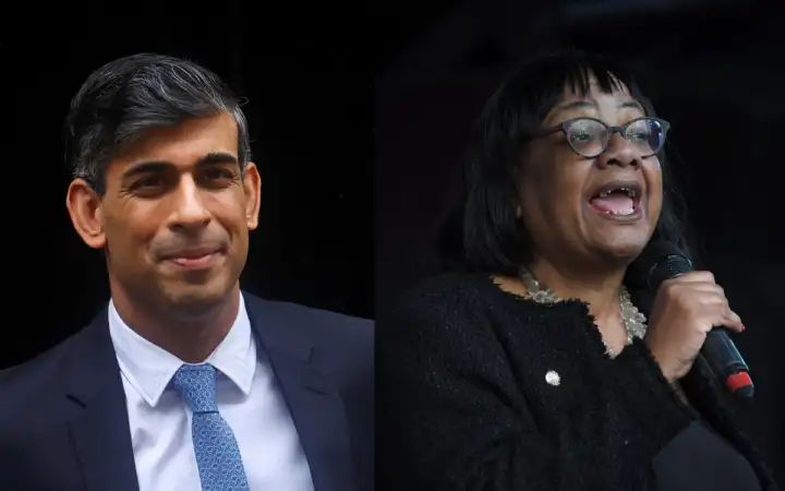 Sunak ‘holds private meeting’ with head of 1922 committee amid Diane Abbott racism row