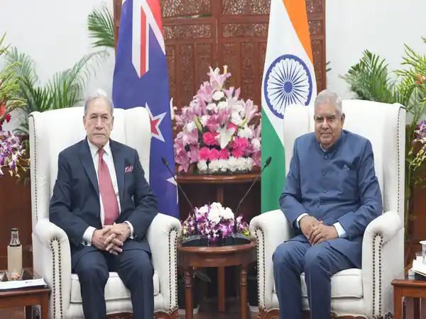 New Zealand’s Deputy PM Winston Peters calls on Vice President Jagdeep Dhankhar