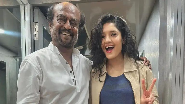 Ritika Singh shares pic with Rajinikanth: ‘Having the time of my life with him’