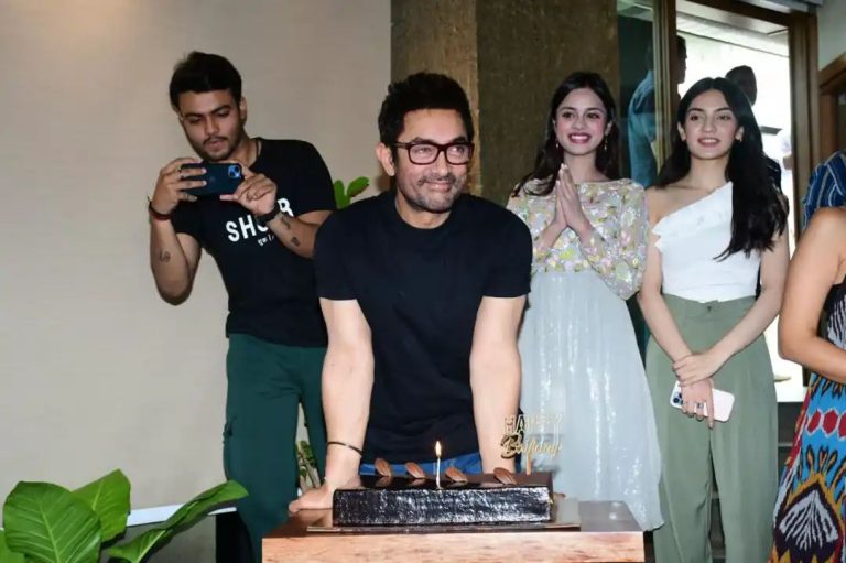 In Pics: Aamir Khan Celebrates 59th Birthday With Ex-Wife Kiran Rao, Media