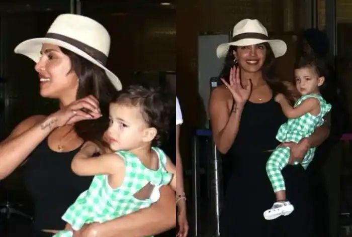 Priyanka Chopra And Daughter Malti Marie Arrive in Mumbai With All Smiles, Videos Go Viral