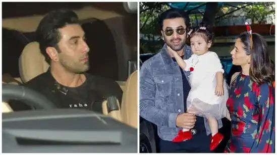 Ranbir Kapoor flaunts daughter Raha’s name on his outfit for Alia Bhatt’s birthday dinner with family, friends. See pics