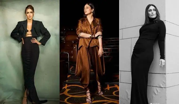 Actors Kriti Sanon, Kareena Kapoor and Tabu exude elegance at Crew trailer launch