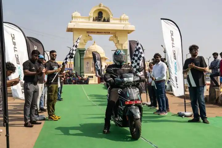 Upcoming Ampere NXG E-scooter Completes Kashmir To Kanyakumari Journey, Makes Multiple Records