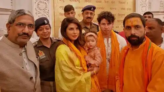 Priyanka Chopra seeks blessings at Ram Mandir in Ayodhya with Nick Jonas and daughter Maltie. See pics