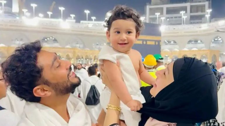 Gauahar Khan-Zaid Darbar reveal son Zehaan’s face during Umrah: ‘Just wanted to give our little prince.’