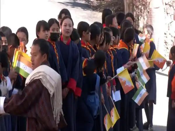 “Privileged to have India as our supporter”: Bhutanese school children line Thimphu’s streets to welcome PM Modi