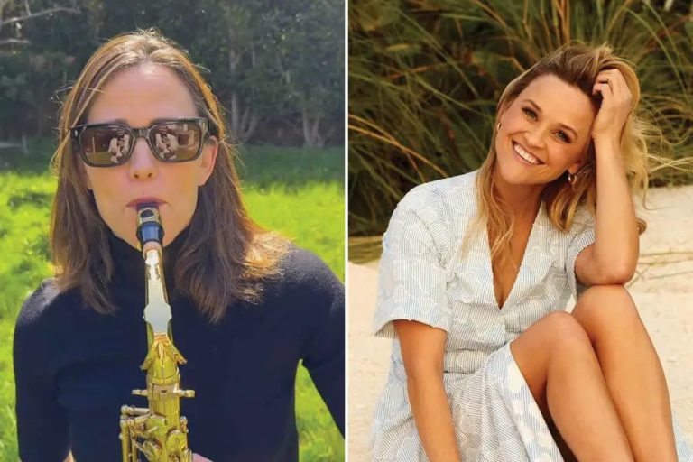 Jennifer Garner celebrates Reese Witherspoon’s 48th birthday with solo saxophone performance