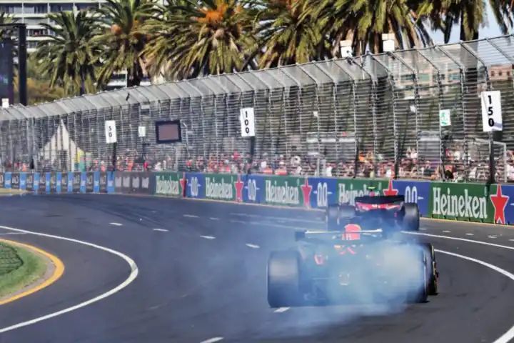 Explanation of why Verstappen’s Red Bull car caught fire and his response.