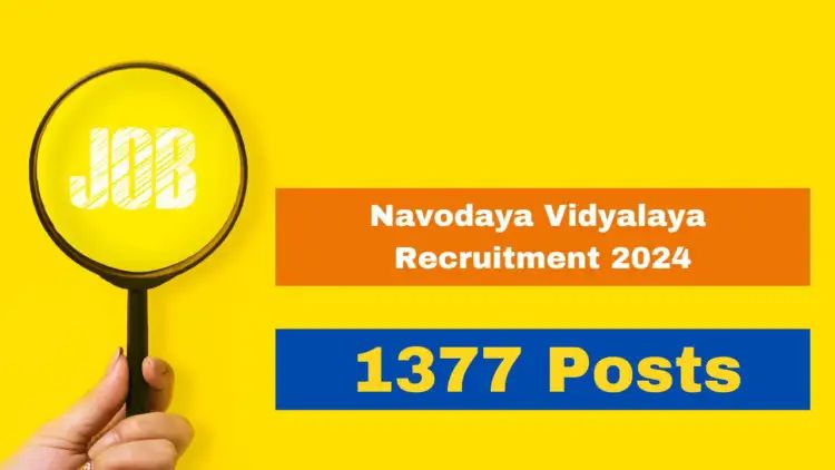 Navodaya Vidyalaya Recruitment 2024: Registration Process Begins For 1377 Vacant Posts; Here’s How To Apply