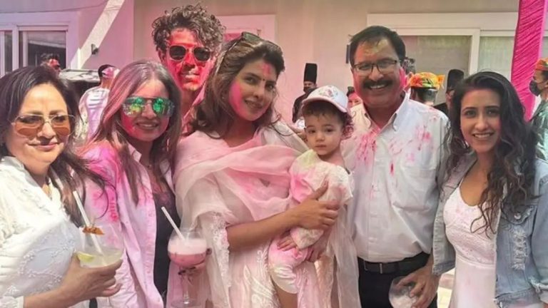 WATCH: Priyanka Chopra Plays Holi With Nick Jonas & Daughter Malti, Dances To Dhol Beats With Family In Delhi