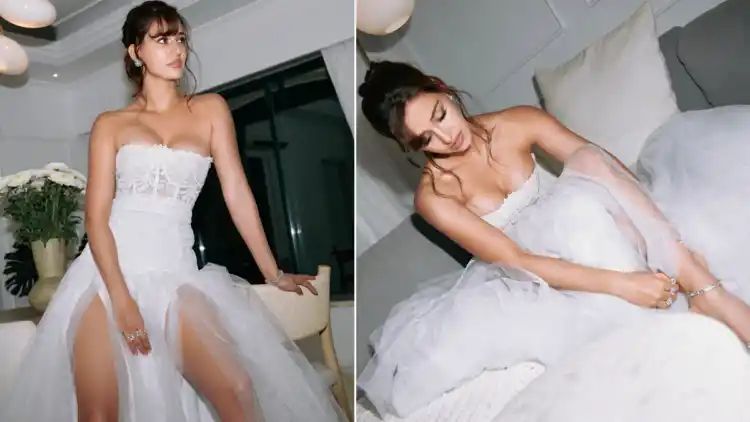 Disha Patani’s Wedding-Inspired Strapless White Gown Is Fashion Gem That Can Be Bookmarked by All Brides-to-Be (See Pics)