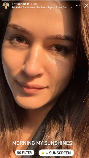 Kriti Sanon flaunts her morning ‘no filter’ golden glow: ‘Sun plus sunscreen’