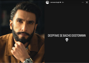 Ranveer Singh, the latest Bollywood victim, advises fans: ‘deepfake se bacho doston’