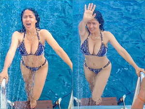 Salma Hayek’s family just won’t let her pose for bikini shoot in ‘peace’