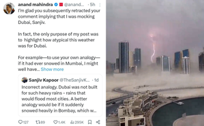 Dubai rains: Anand Mahindra gives life lesson to Sanjiv Kapoor