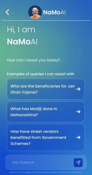 NaMo AI on NaMo App: A unique chatbot that will answer everything on PM Modi, govt schemes & achievements