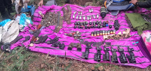 Cache of arms & ammunition recovered from J&K’s Kupwara