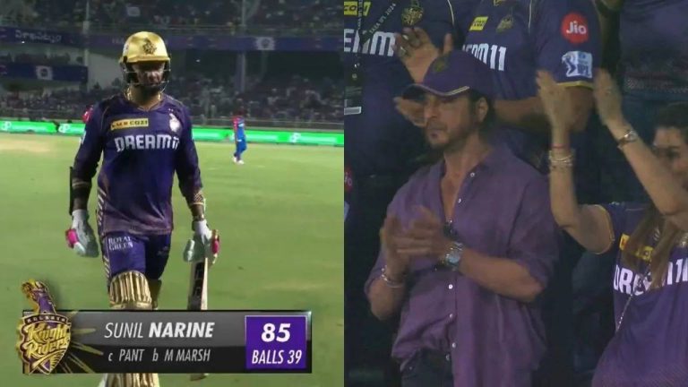 IPL 2024: Shah Rukh Khan’s Standing Ovation for Sunil Narine’s Explosive Innings against DC Goes Viral