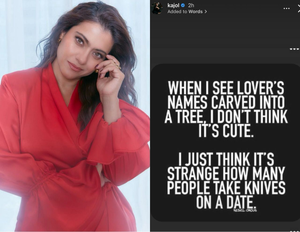 Kajol reacts to lovers carving names on trees, wonders how many ‘carry knives on a date’