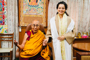 Ahead of polls, Kangana Ranaut visits Dalai Lama in McLeodganj