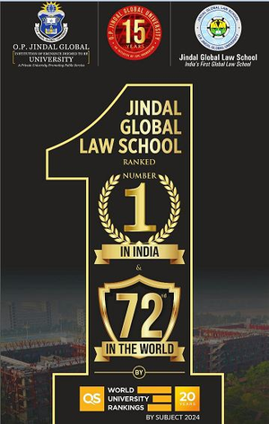 JGLS ranks India’s No. 1 Law School for fifth consecutive year