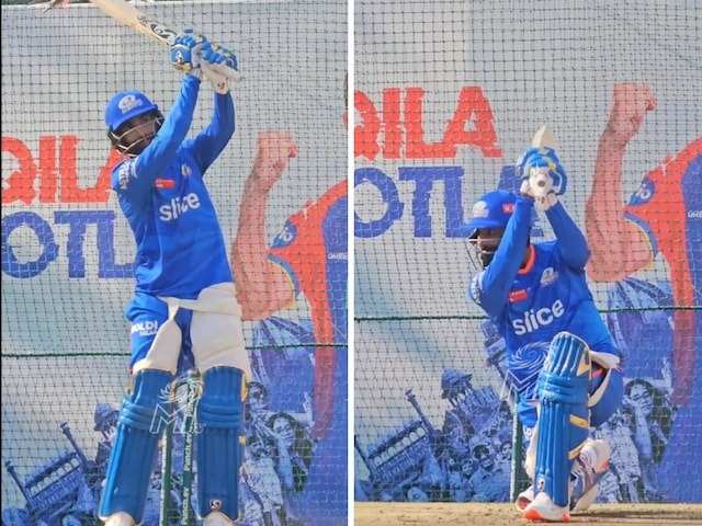 Mumbai Indians’ Jasprit Bumrah Flaunts Batting Talents During Training Ahead of IPL 2024 Face-off Against DC