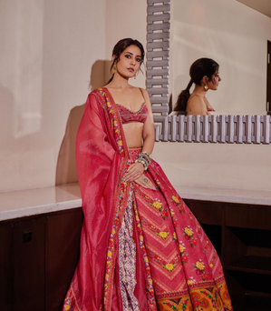 Raashii Khanna dons lehenga choli as she promotes horror comedy ‘Baak’